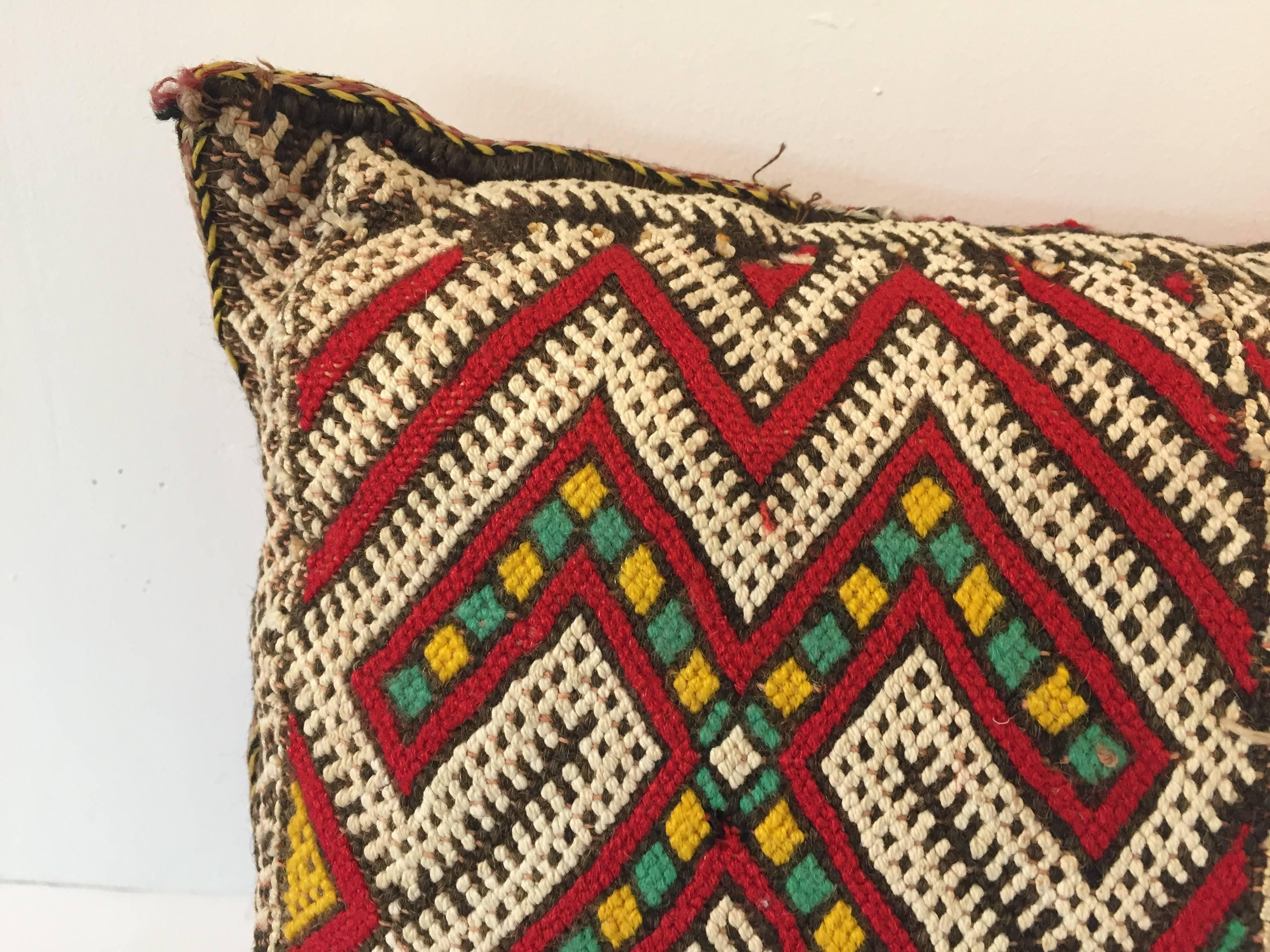 Hand-Woven Moroccan Berber Tribal Pillow