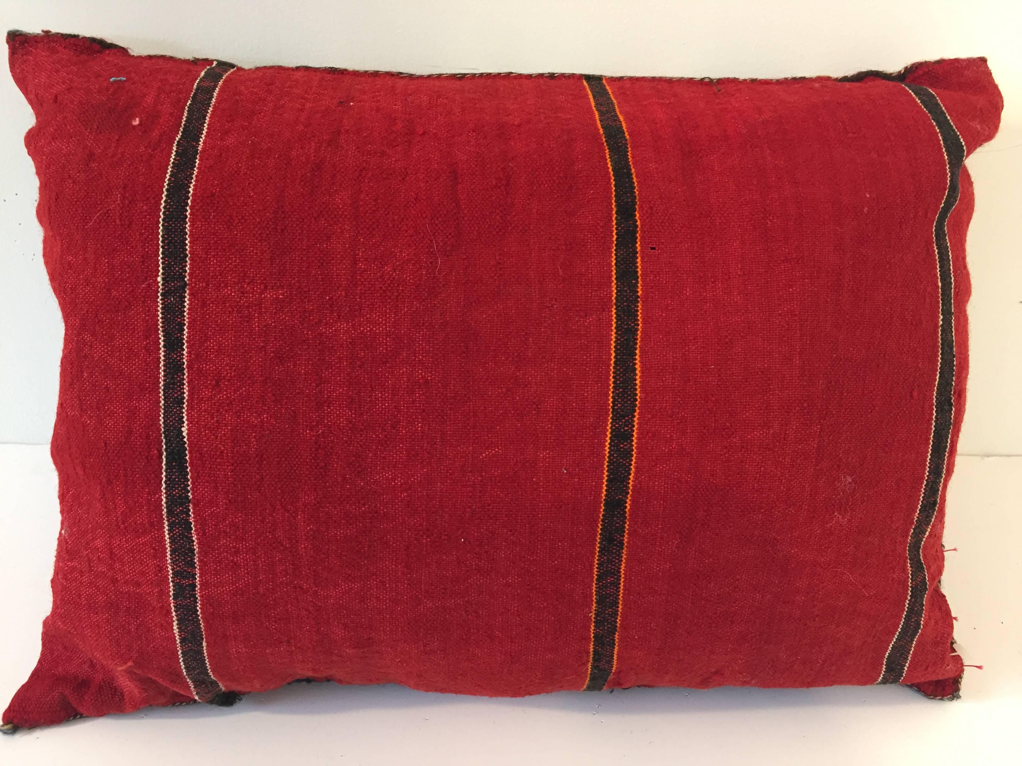 Hand-Woven Moroccan Berber Tribal Pillow with African Designs