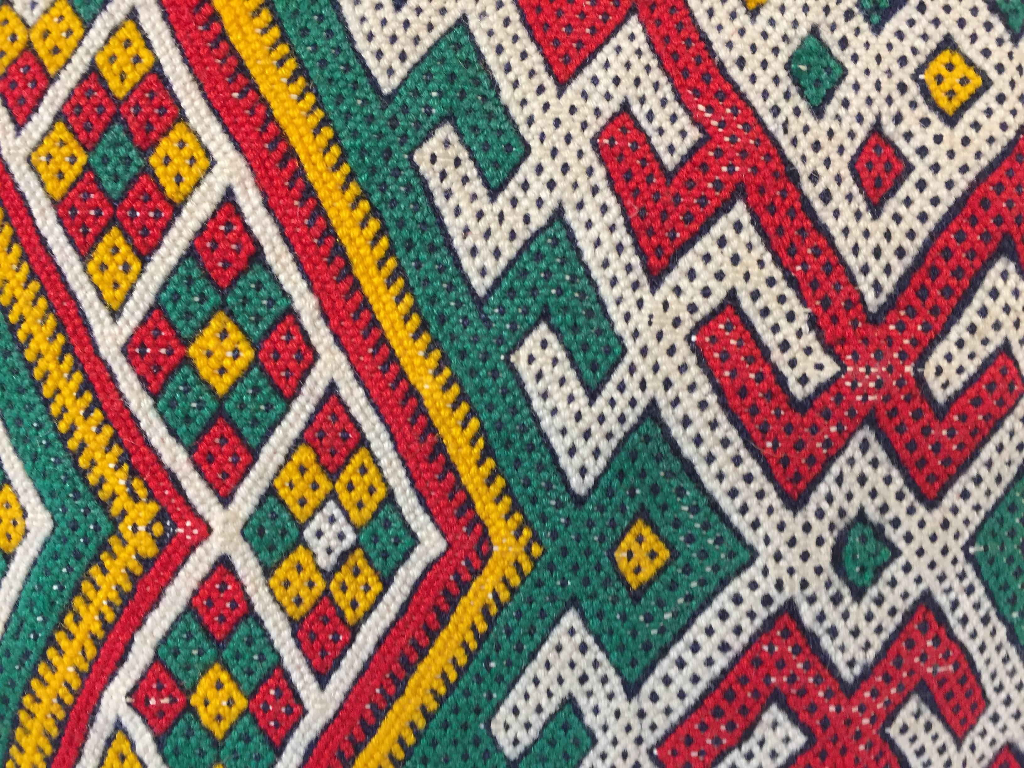Hand-Woven Moroccan Berber Handwoven Tribal Pillow