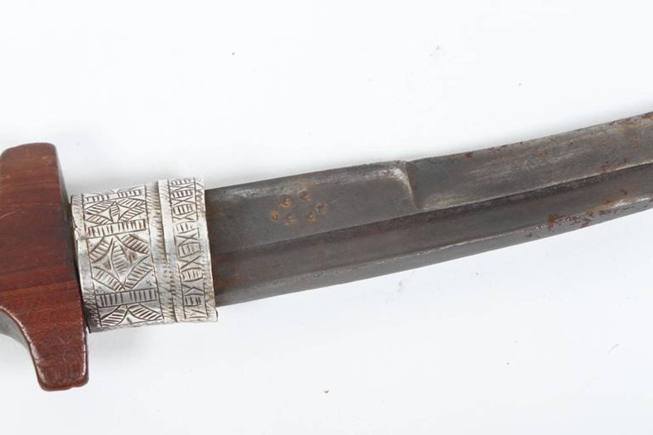 Moorish Moroccan Tribal Silver Khoumya Dagger