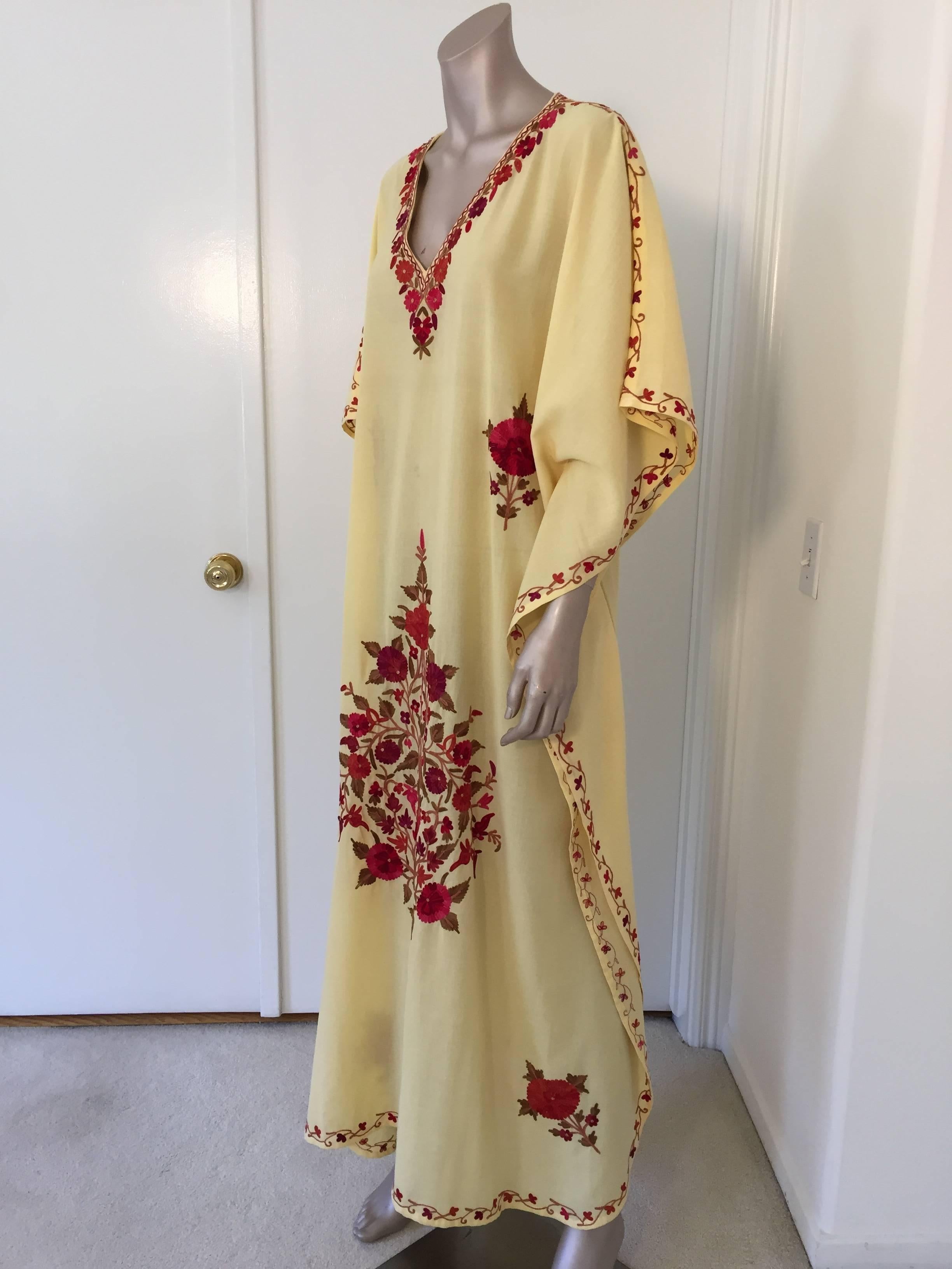 Embroidered Moroccan Bohemian Summer Caftan