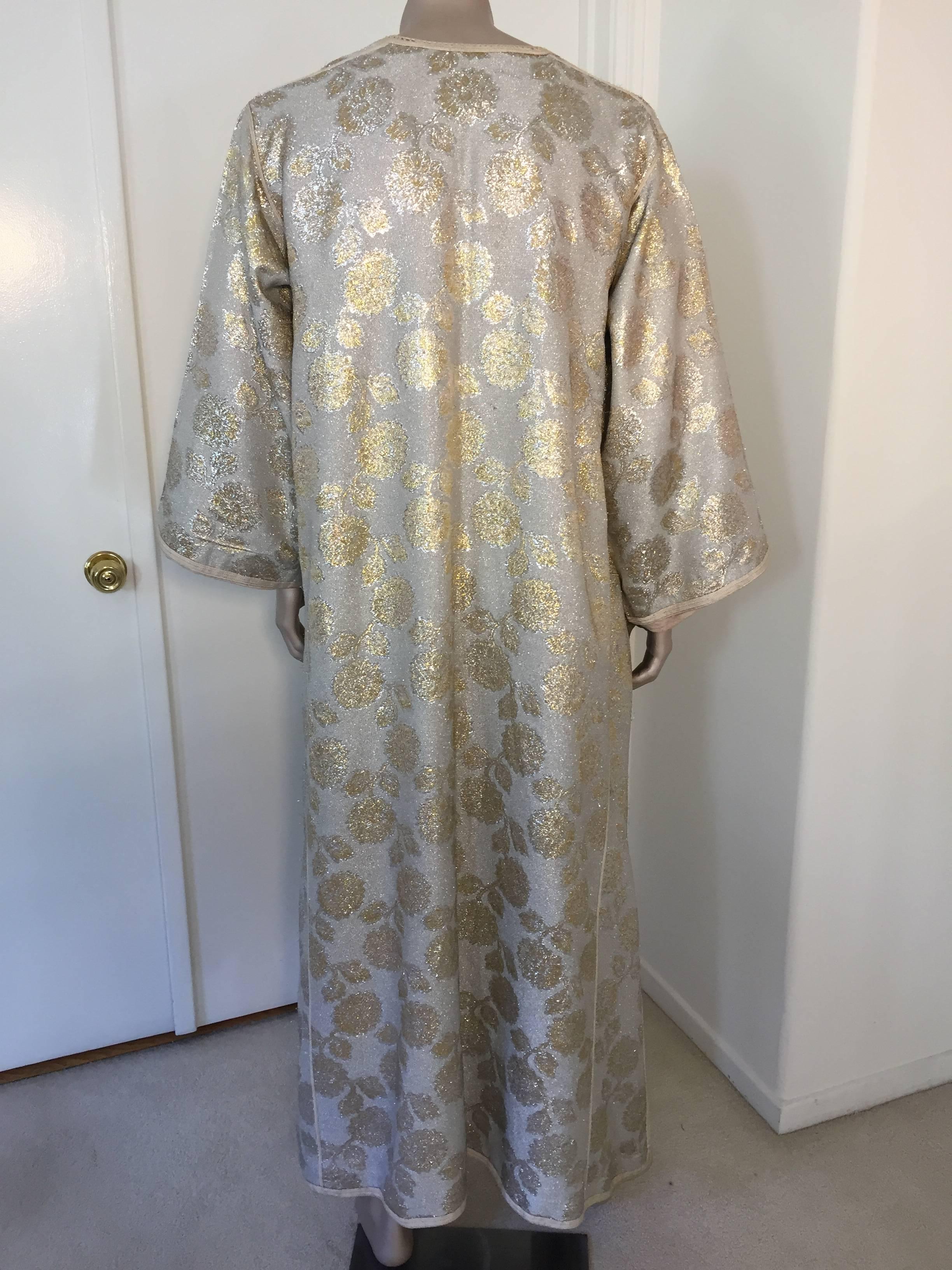 Moroccan Gentleman Silver Brocade Caftan Vintage Kaftan Circa 1960 2