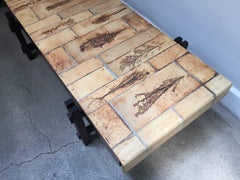 Table basse en céramique Gariggue de Roger Capron, Vallauris, France, 1960