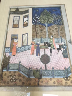 19th Century Indian Mughal Style Miniature Painting