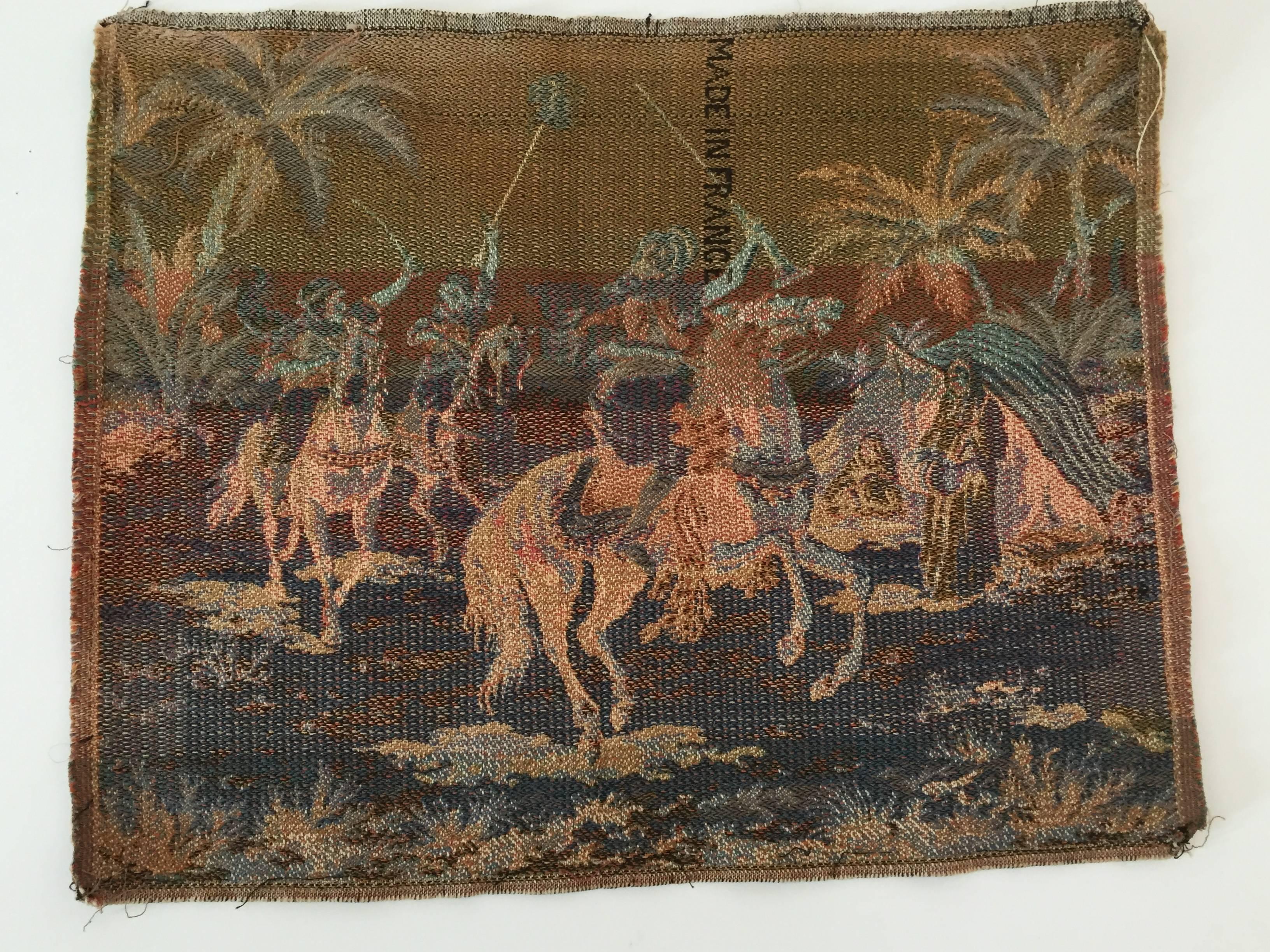 Orientalist Tapestry with Arabs on Horse Hunting Scene in Aubusson Style In Good Condition In North Hollywood, CA