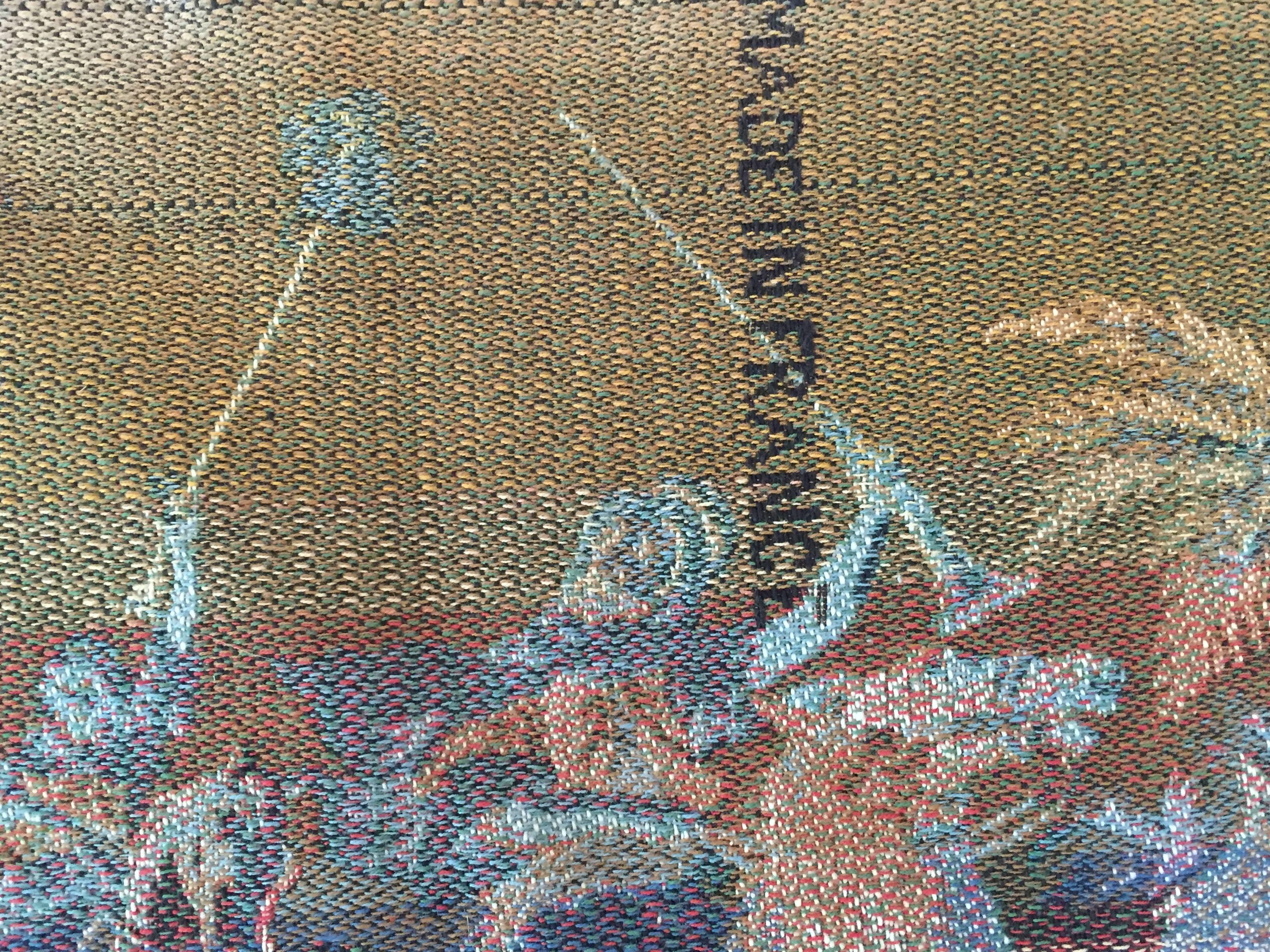 20th Century Orientalist Tapestry with Arabs on Horse Hunting Scene in Aubusson Style