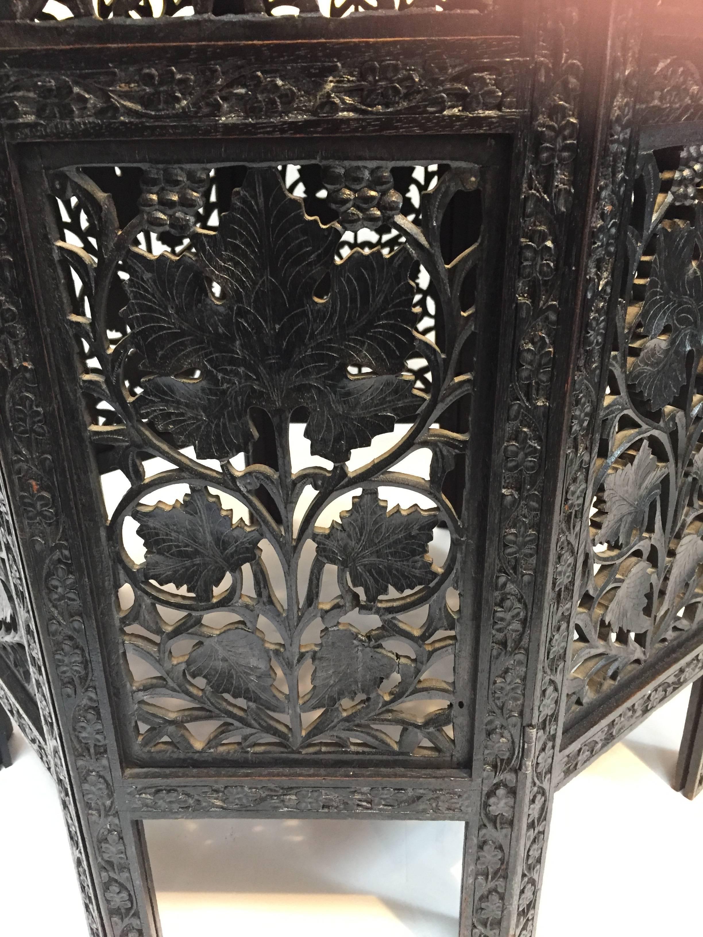 Anglo Indian Carved Octagonal Table 1