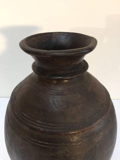 Hand-Carved African Tuareg Tribal Wooden Milk Jug