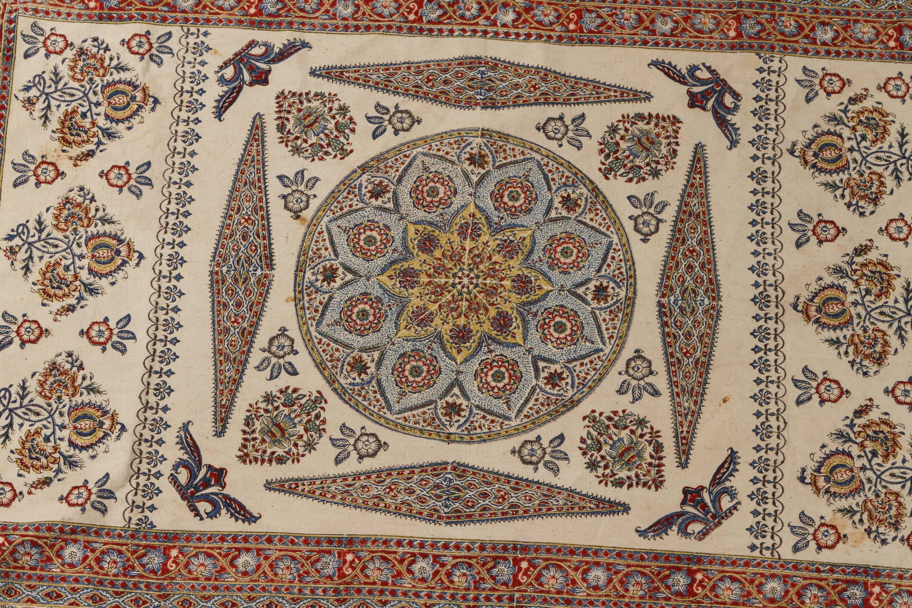 Islamic Persian Paisley Woodblock Printed Textile