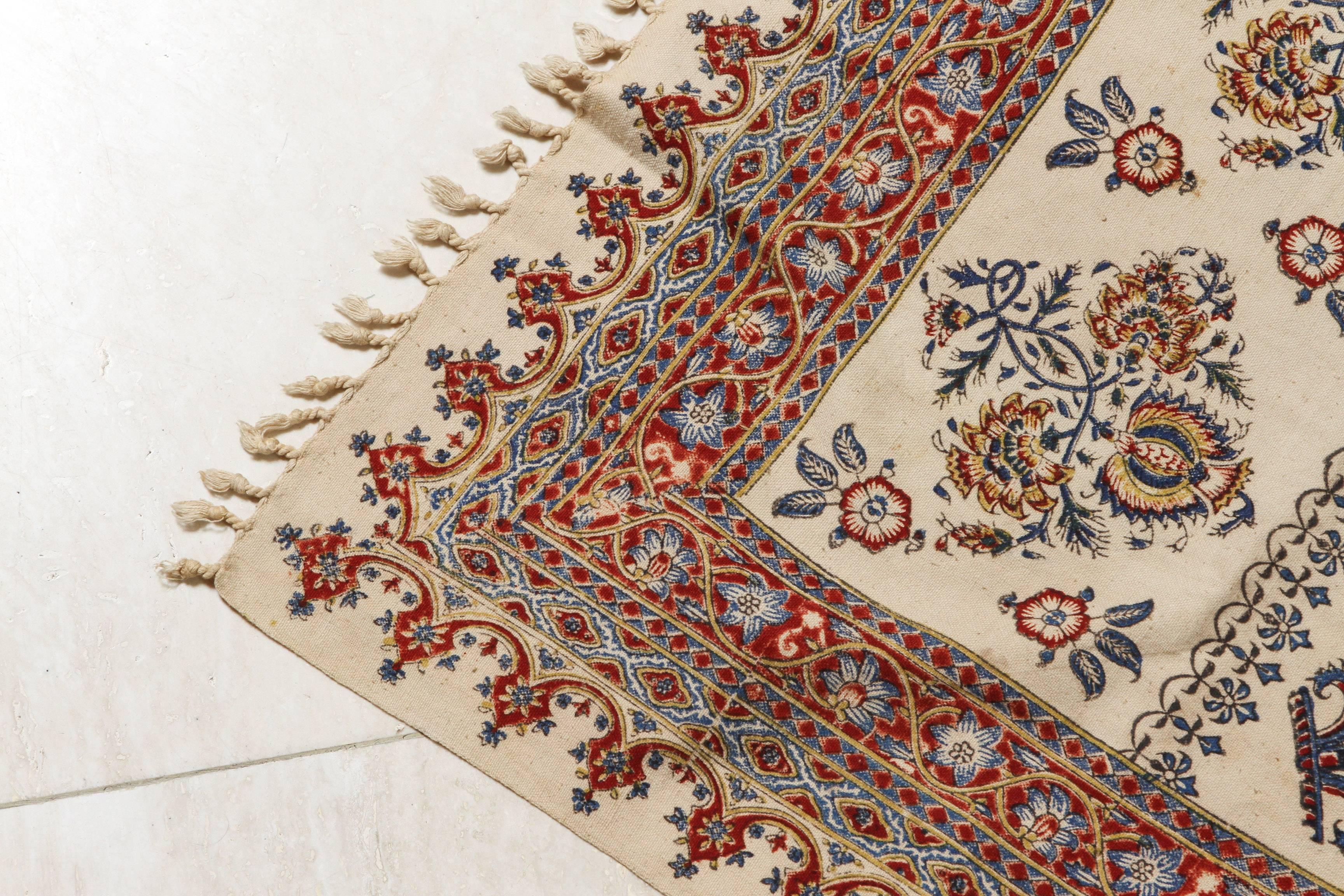 Indian Persian Paisley Woodblock Printed Textile
