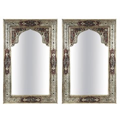 Moroccan Mirror with Silver Filigree
