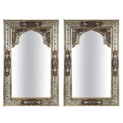 Moroccan Mirror with Silver Filigree