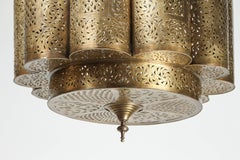 Large Brass Moroccan Chandelier in Alberto Pinto Style