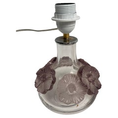 Lampe de table en cristal des années 1970 par Marie-Claude Lalique