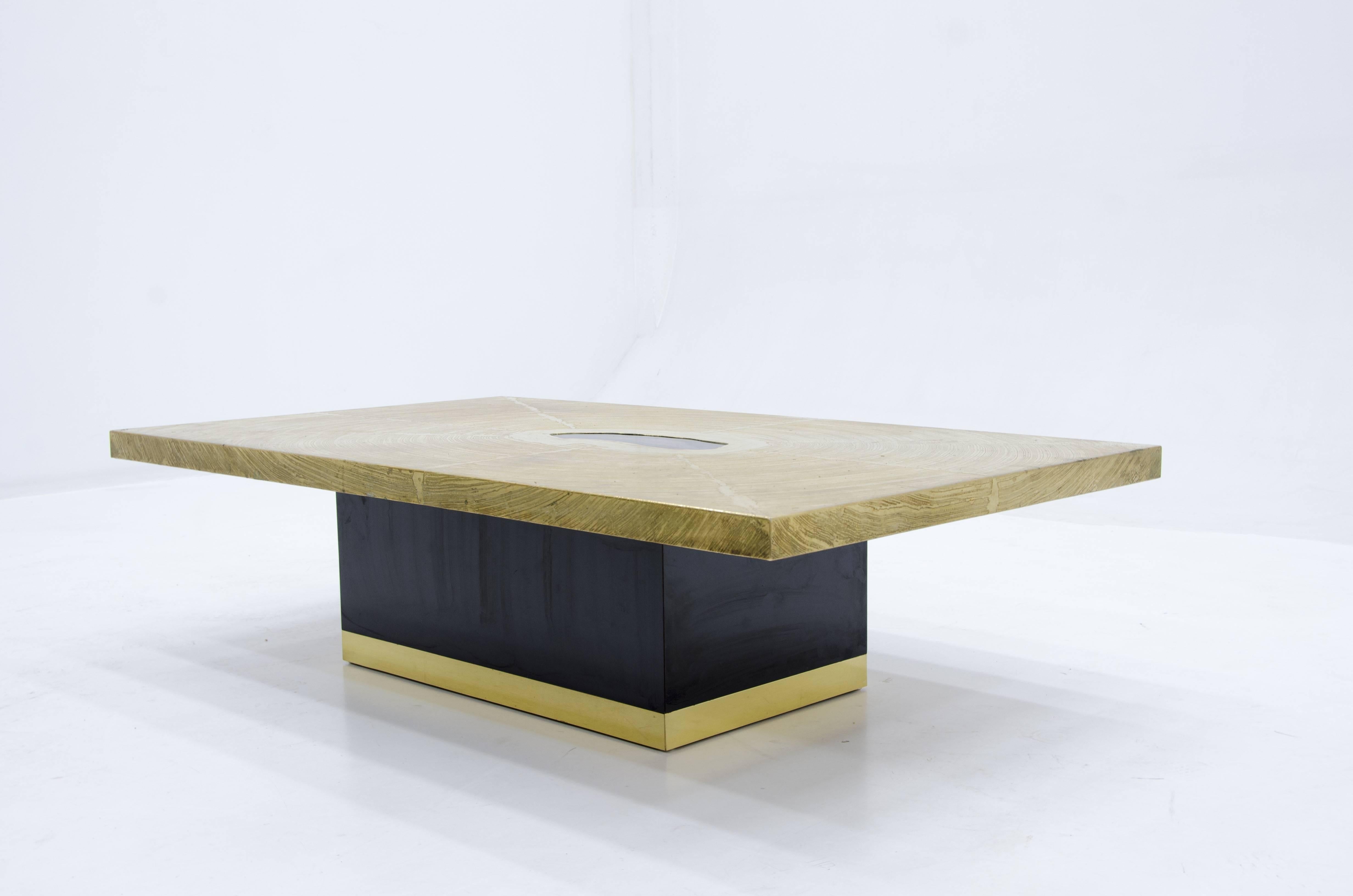 Etched Coffee Table by Georges Mathias