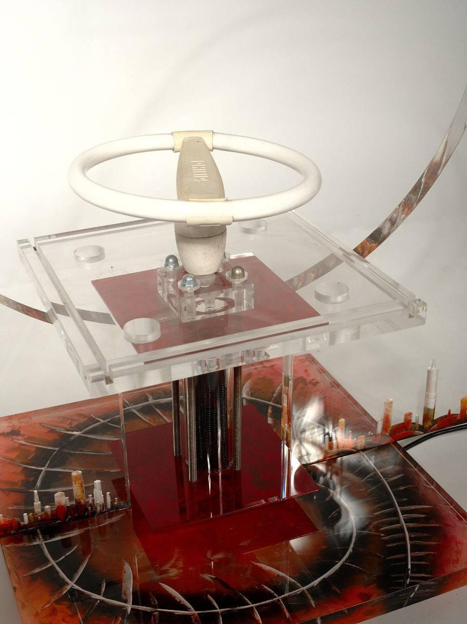 Late 20th Century Huge Lamp in Lucite, Italy, 1970 For Sale
