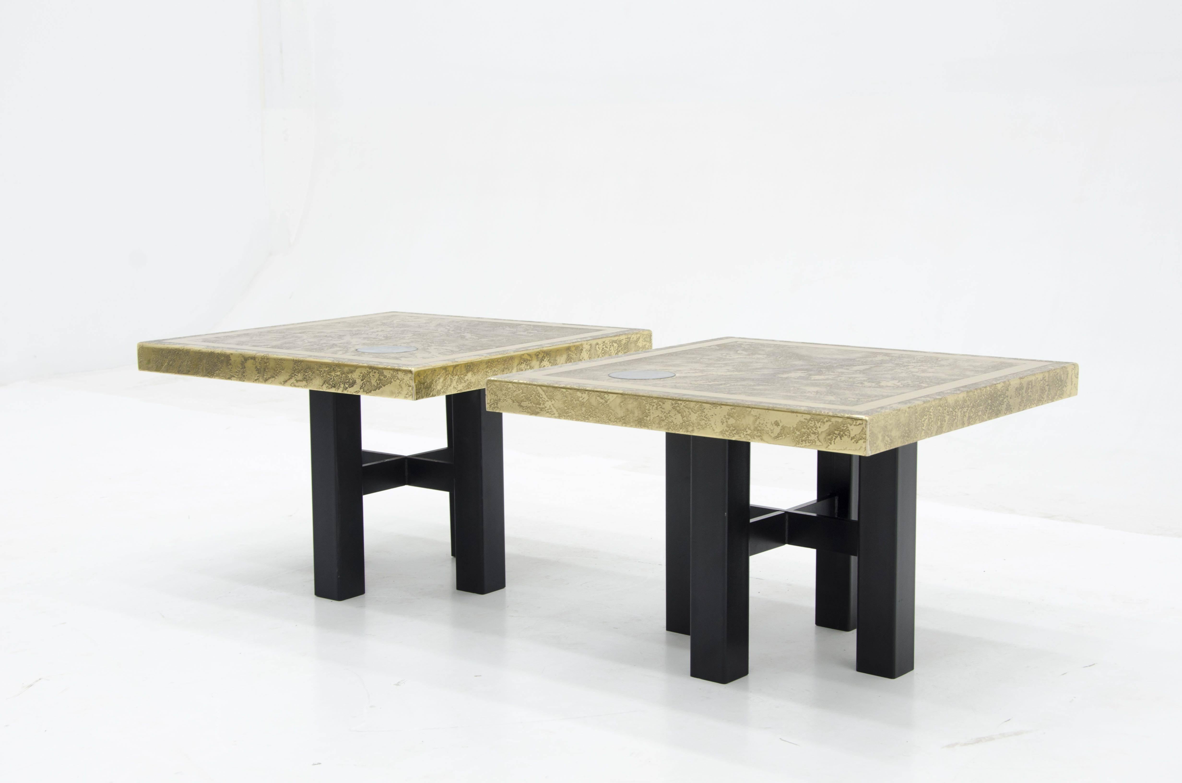 Mid-Century Modern Side Tables by Lova Creation For Sale