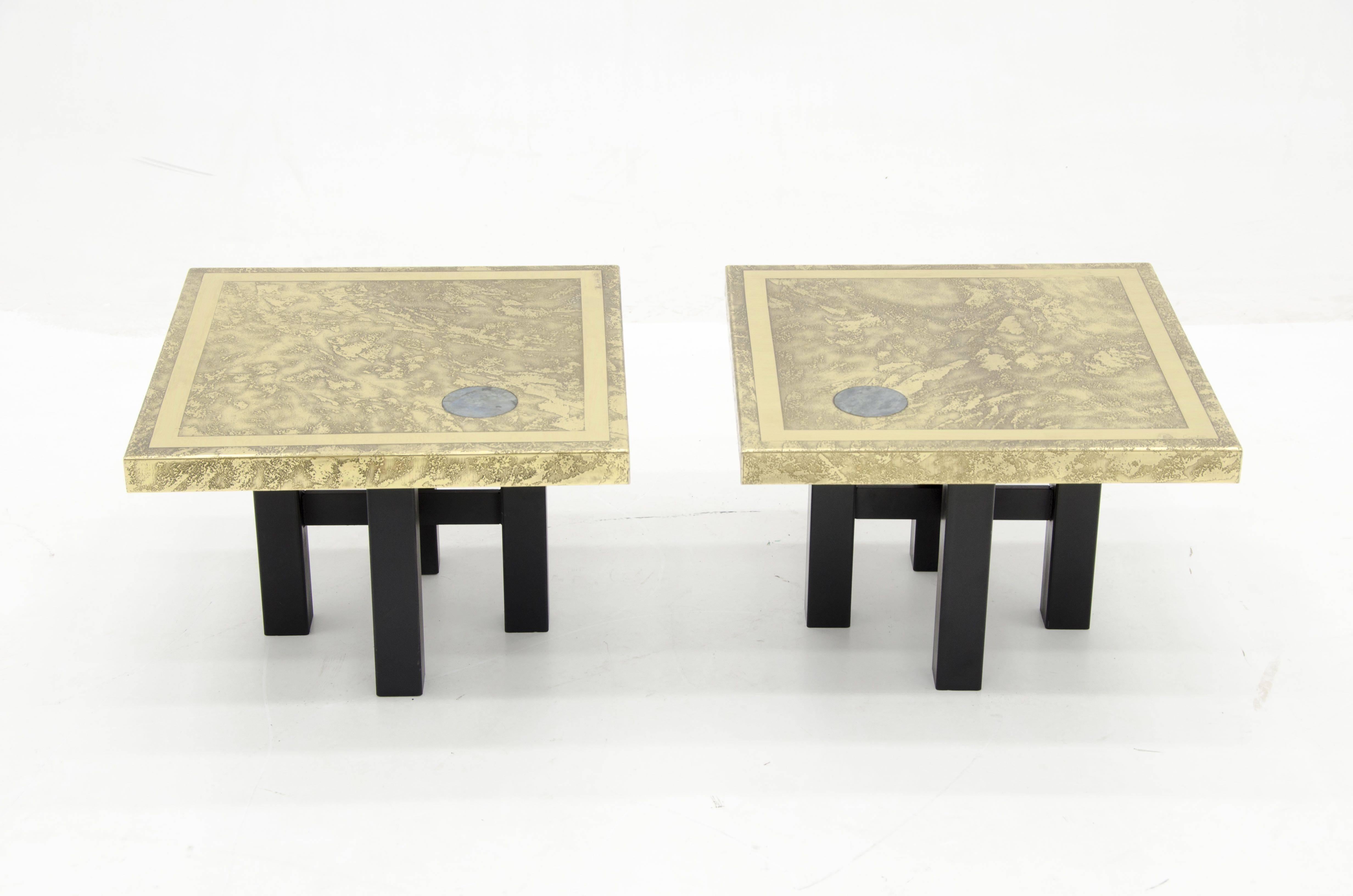 Belgian Side Tables by Lova Creation For Sale