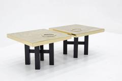 Paire de tables d'appoint par Willy Daro
