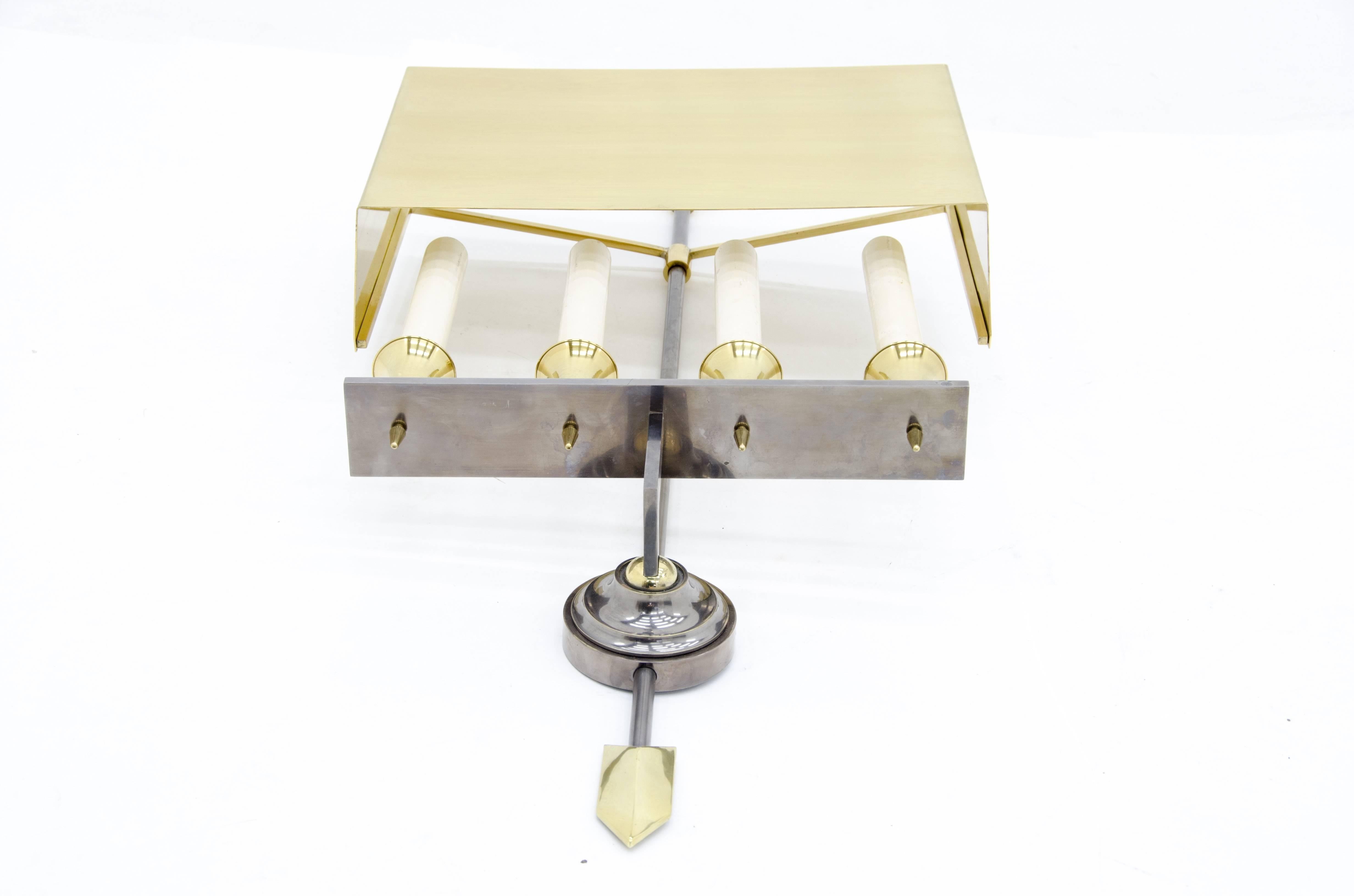 Mid-Century Modern Pair of Sconces by Gilbert Poillerat For Sale