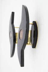 Pair of Sconces Black Resin Inlay Agates by Stan Usel