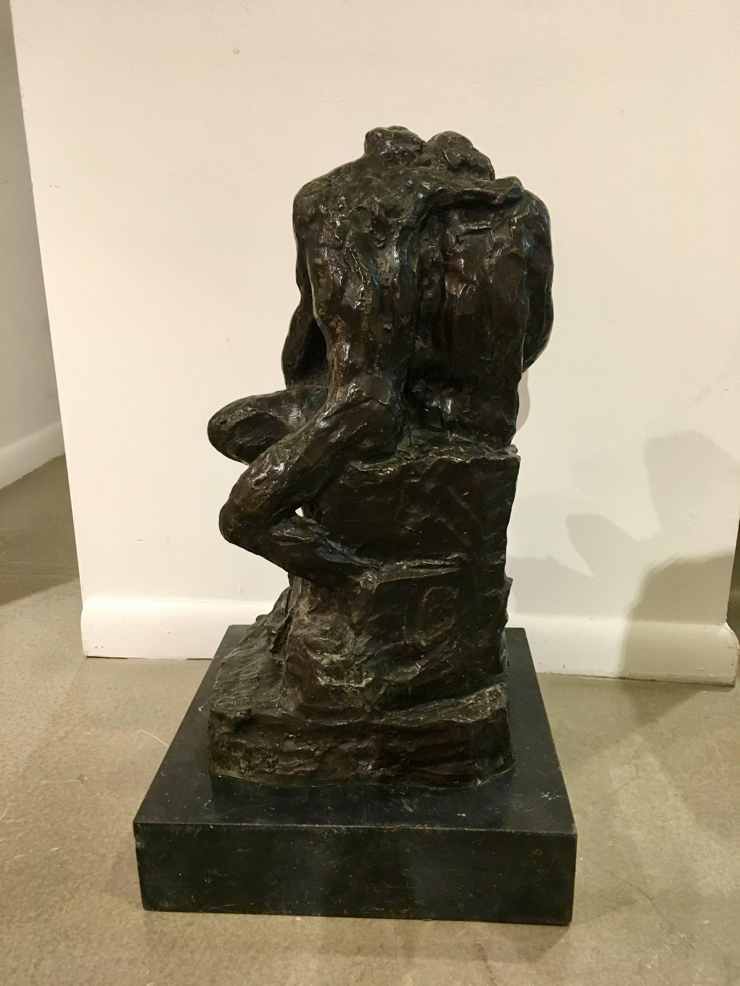 Amazing and extremely rare of bronze sculpture by Rik Wouters, circa 1910, 