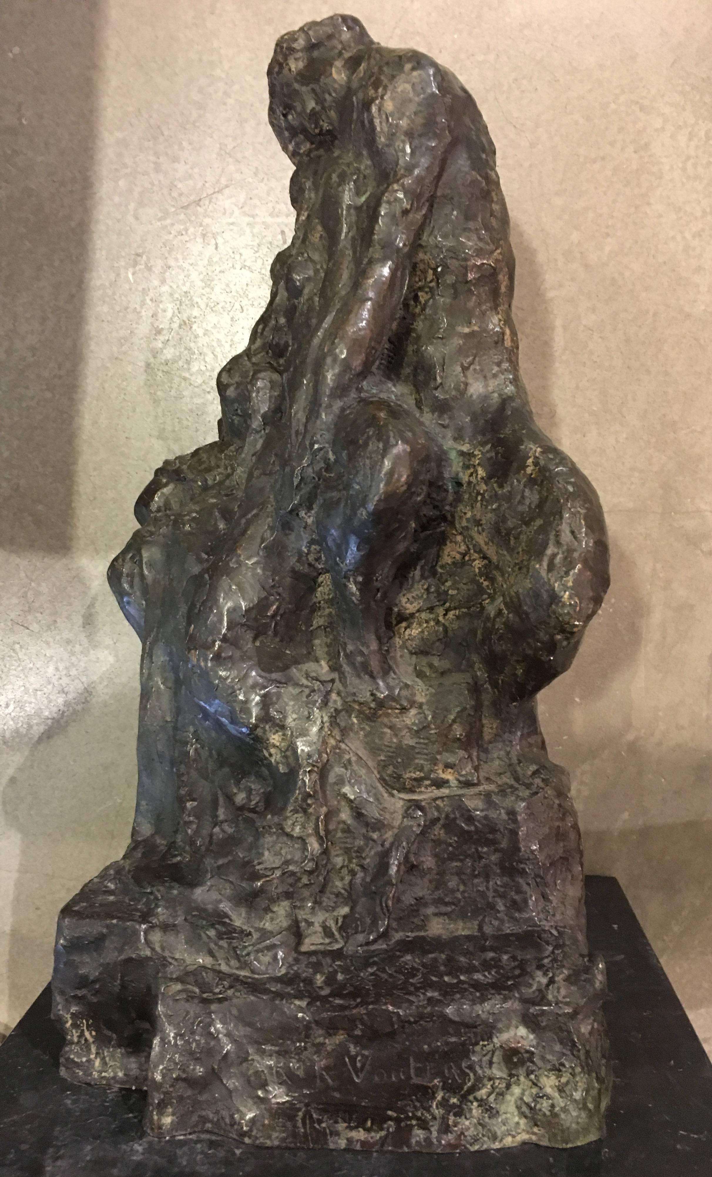 Inizio XX secolo Scultura in bronzo di Rik Wouters in vendita