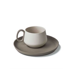 Espressotassen-Set mit Untertassen, 6er-Set, Rock-Ivory