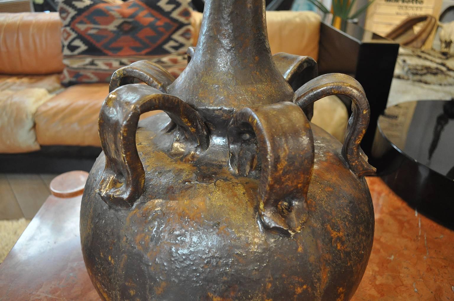 Glazed Mid-Century Modern Ceramic Lamp