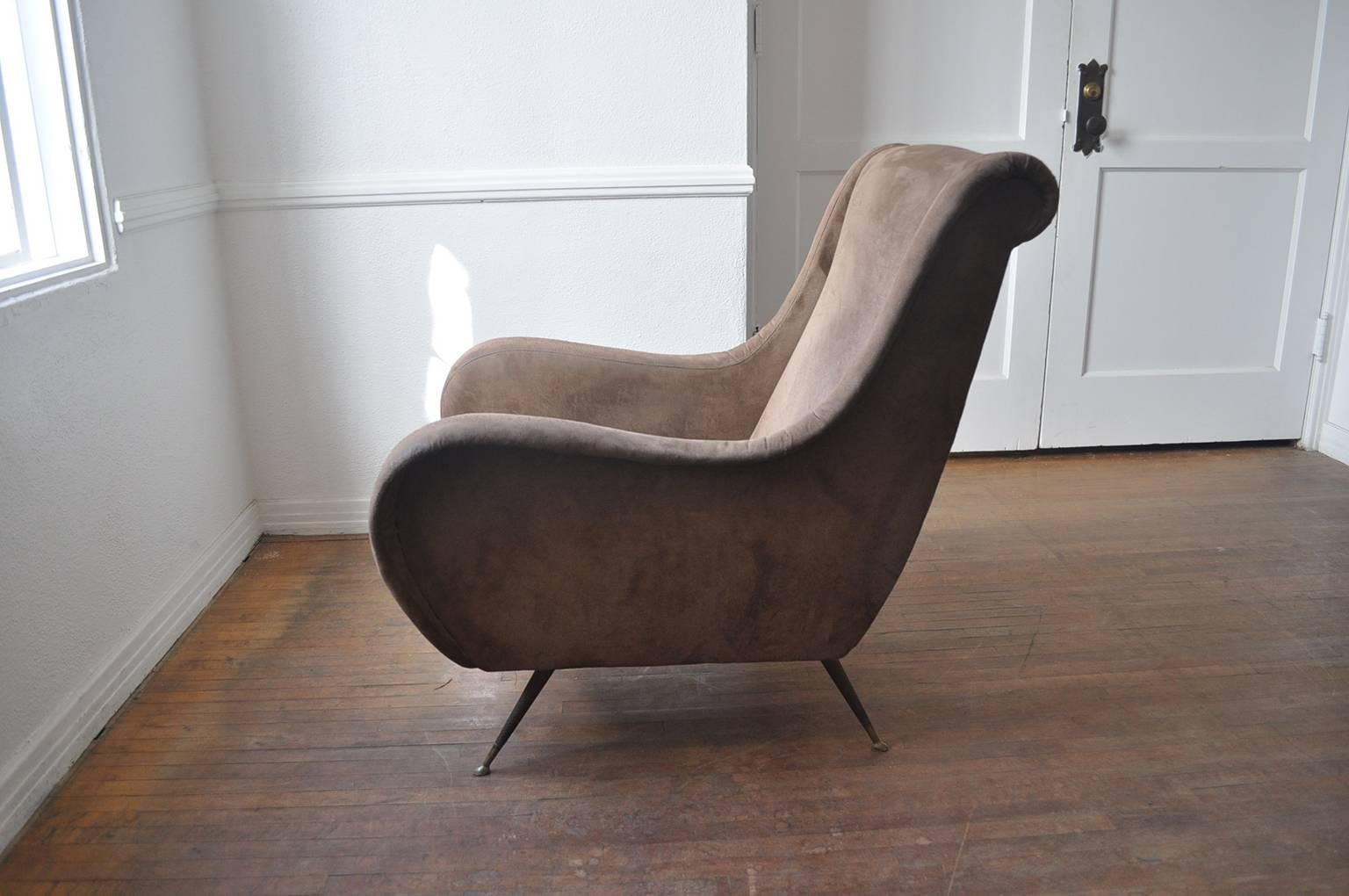 Mid-Century Modern Pair of 1950s Italian Modern Lounge Chairs