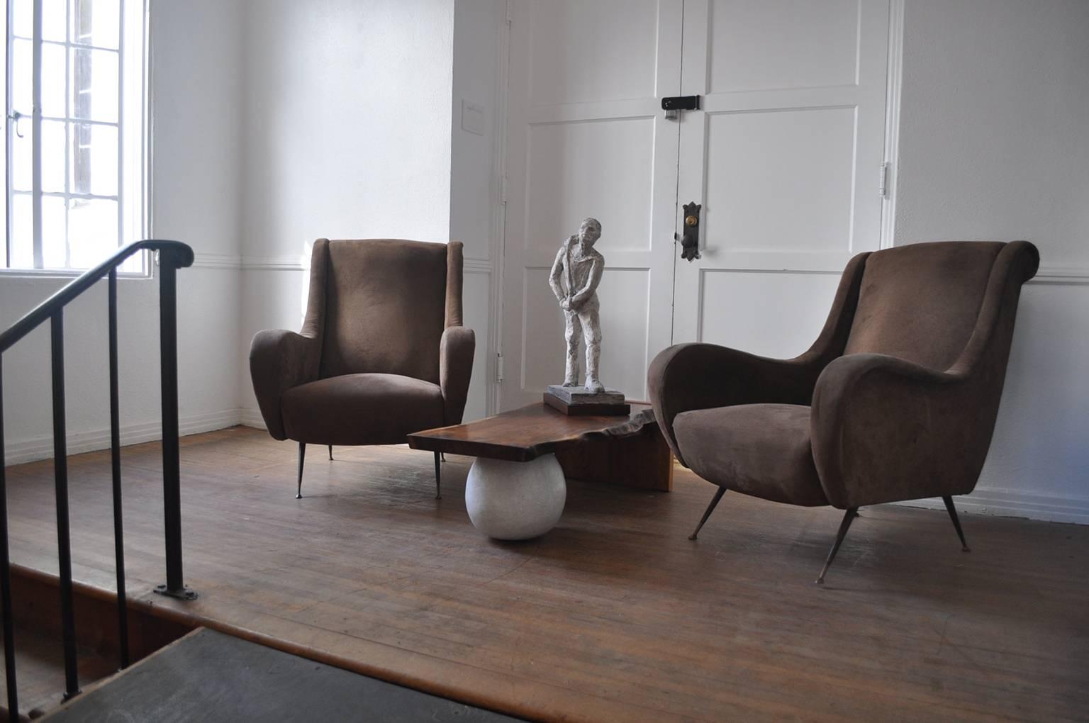 Pair of 1950s Italian Modern Lounge Chairs 4