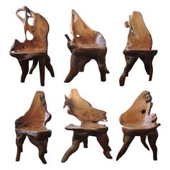 Anamorphic Solid Teak Organic Chairs 3