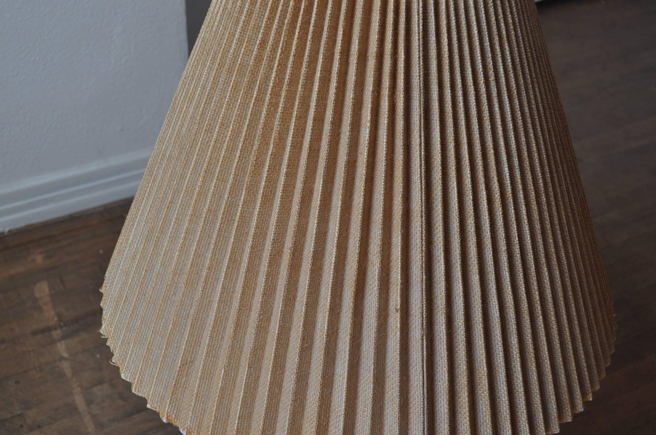 Suede 1970s Mountain-Scape Lamp For Sale 3