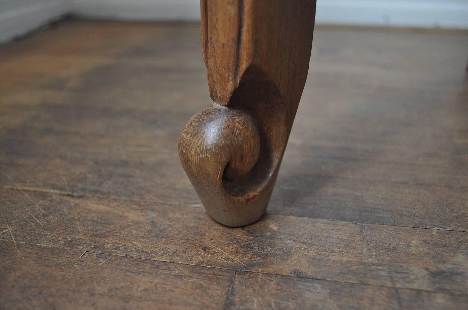 Mid-20th Century Pair of 1940s Hand-Carved Guatemalan Colonial Chairs