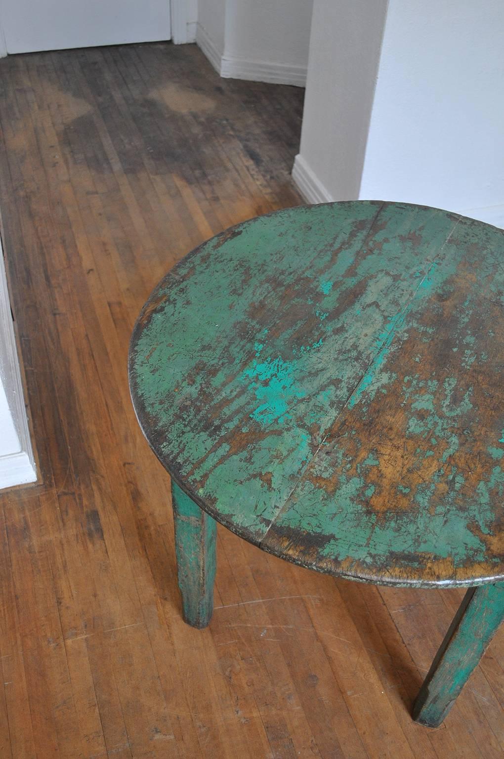 Mid-20th Century Handmade, 1940s Table from Guatemala with Beautiful Patina