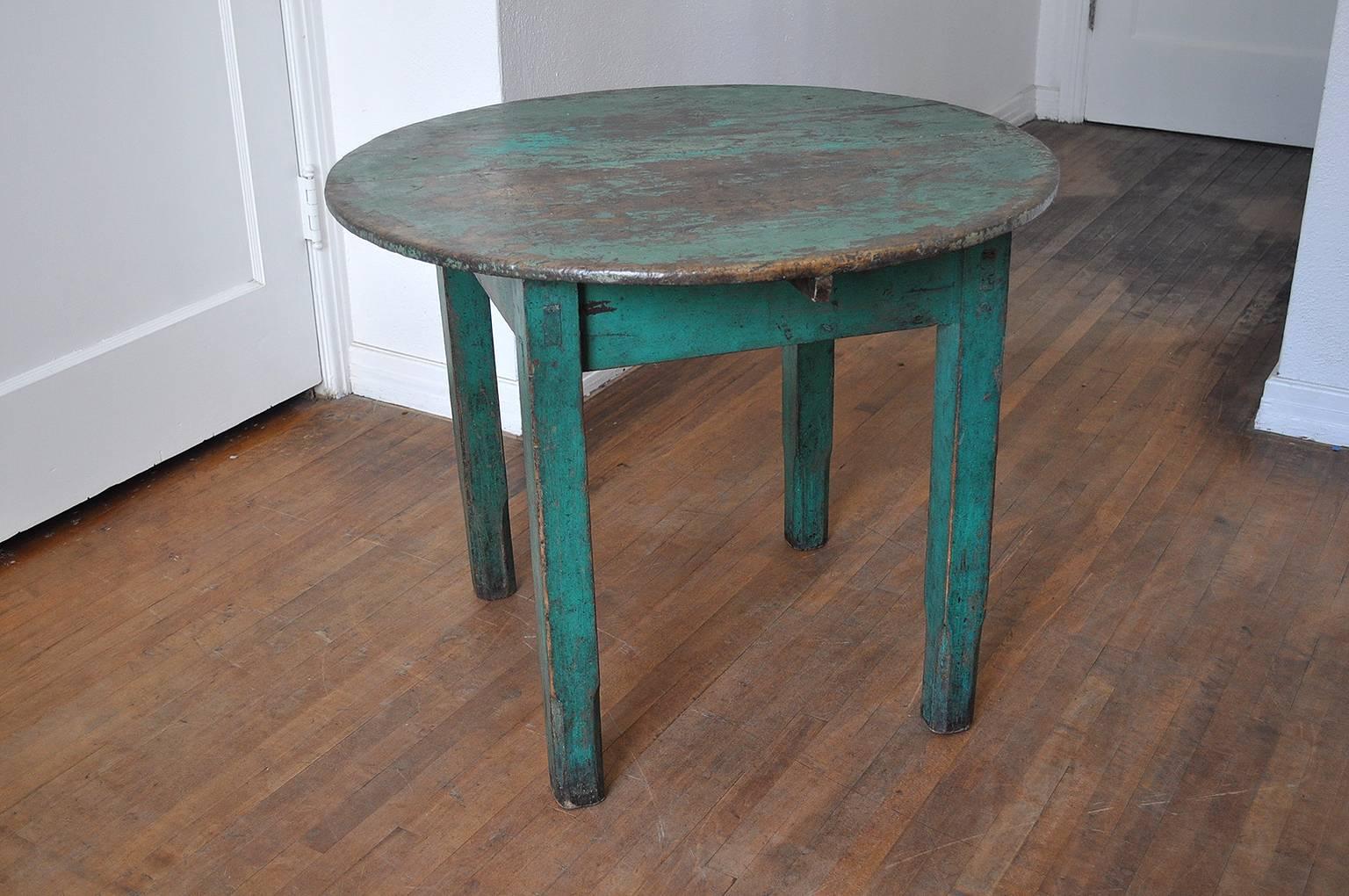 Spanish Colonial Handmade, 1940s Table from Guatemala with Beautiful Patina