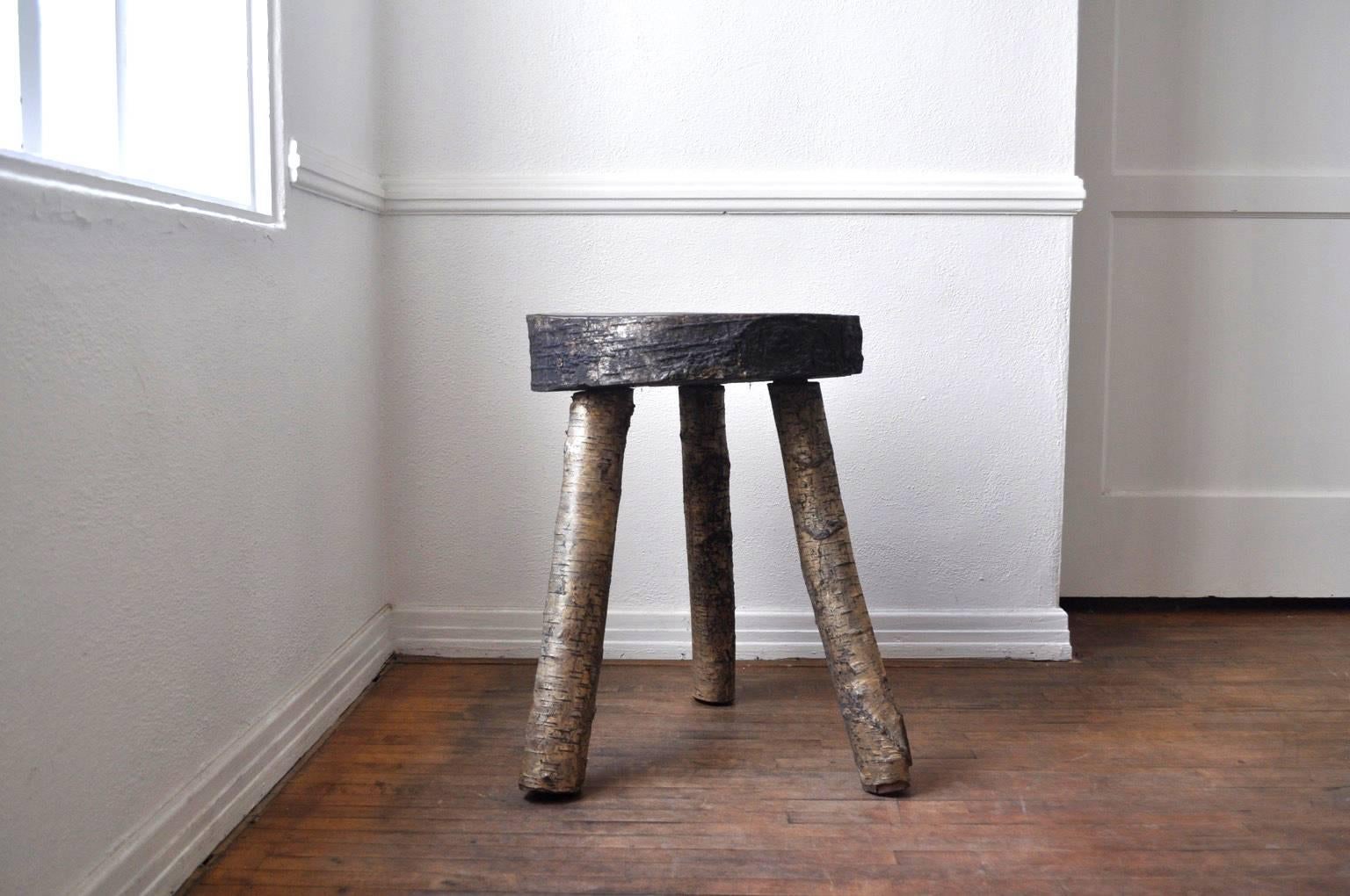 Pacific Northwest Folk Art Wood Stump Table In Excellent Condition In Los Angeles, CA