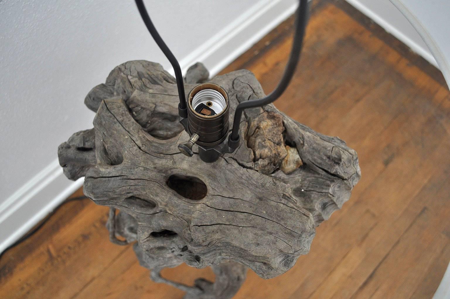 Vintage Driftwood Lamp In Excellent Condition For Sale In Los Angeles, CA