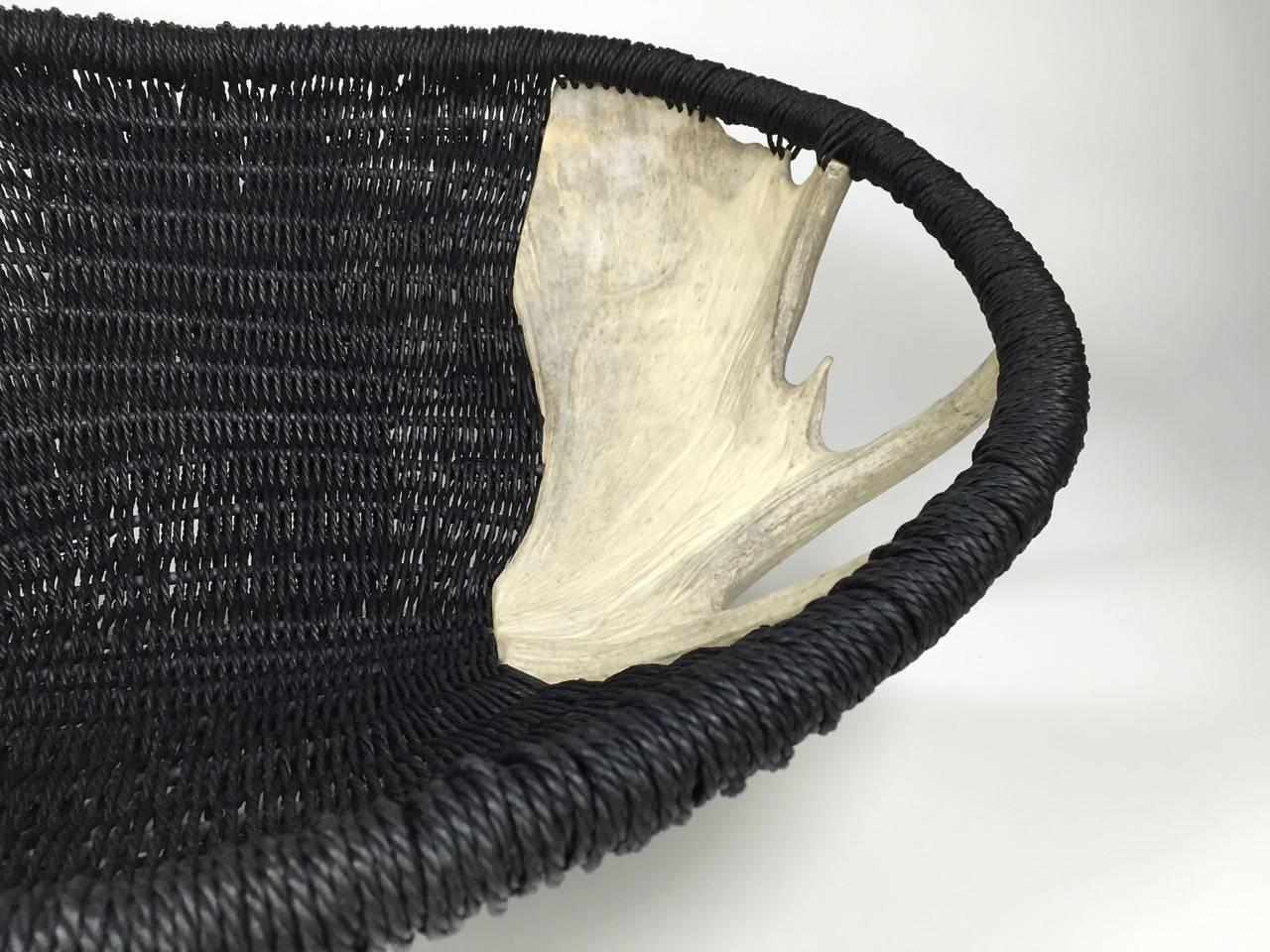 Contemporary Custom Moose Horn Basket by Dax Savage