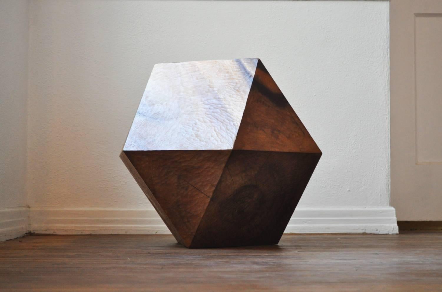 Carved Sculptural Side Table by Aleph Geddis