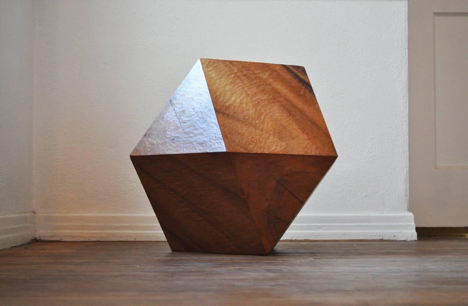 Wood Sculptural Side Table by Aleph Geddis