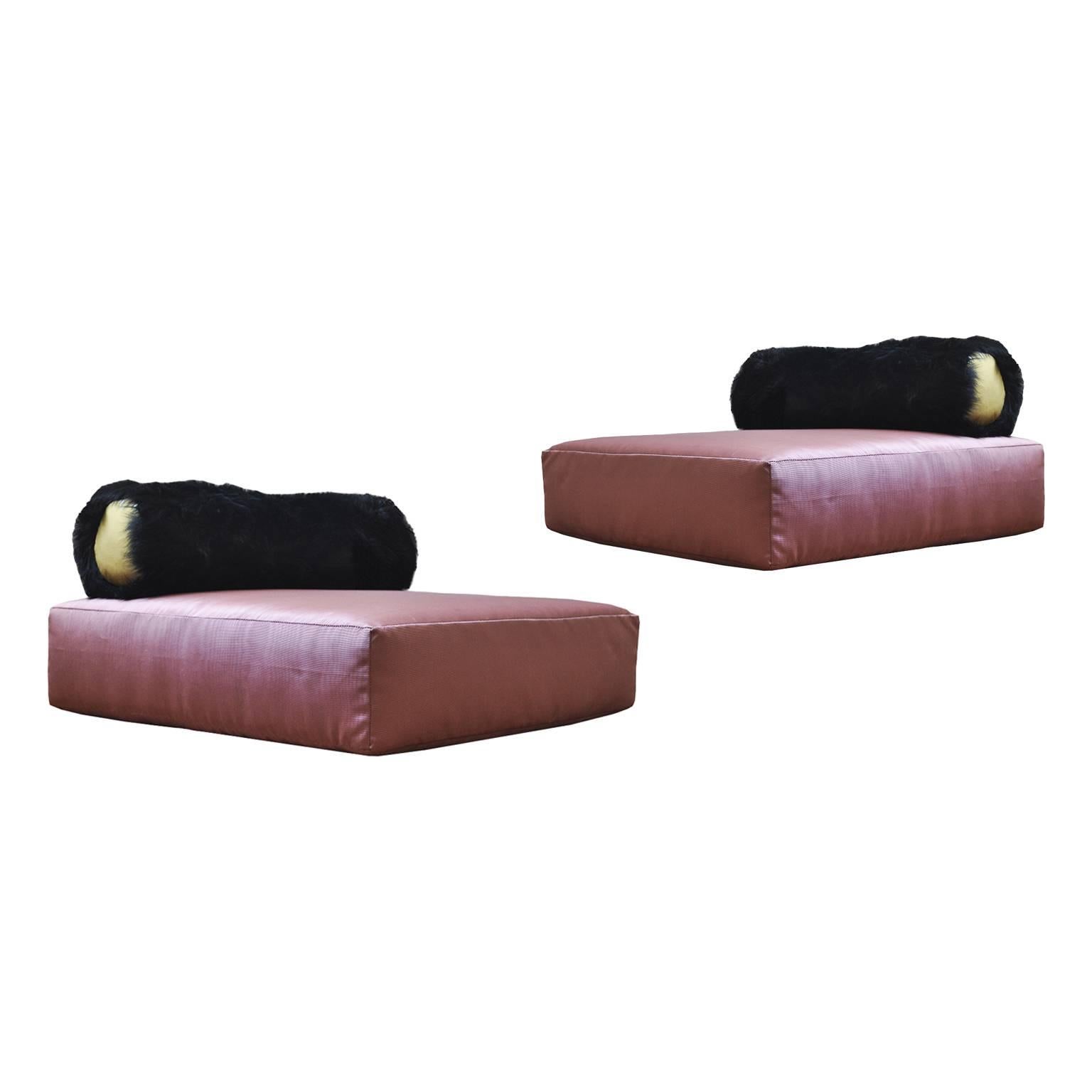 Pair of "Opium Breath" Floor Cushions