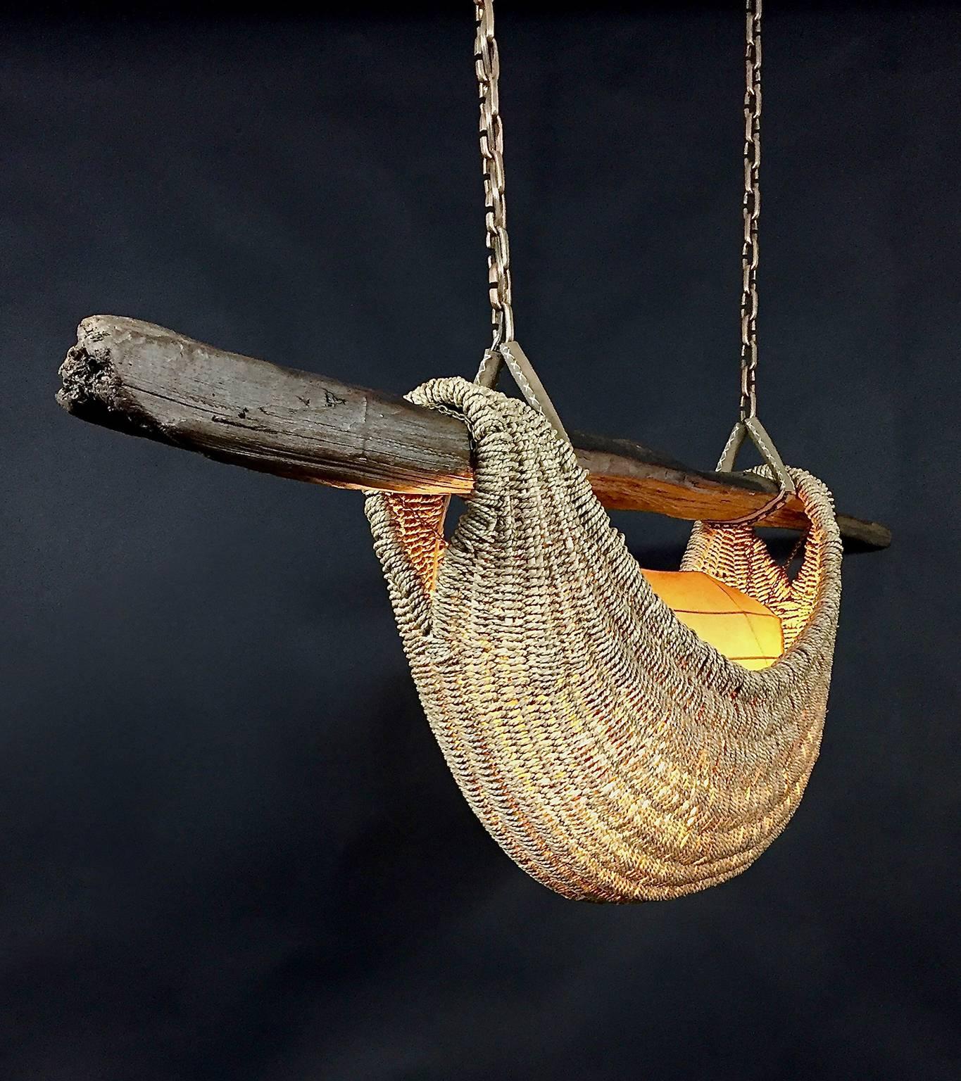 driftwood hanging lamp