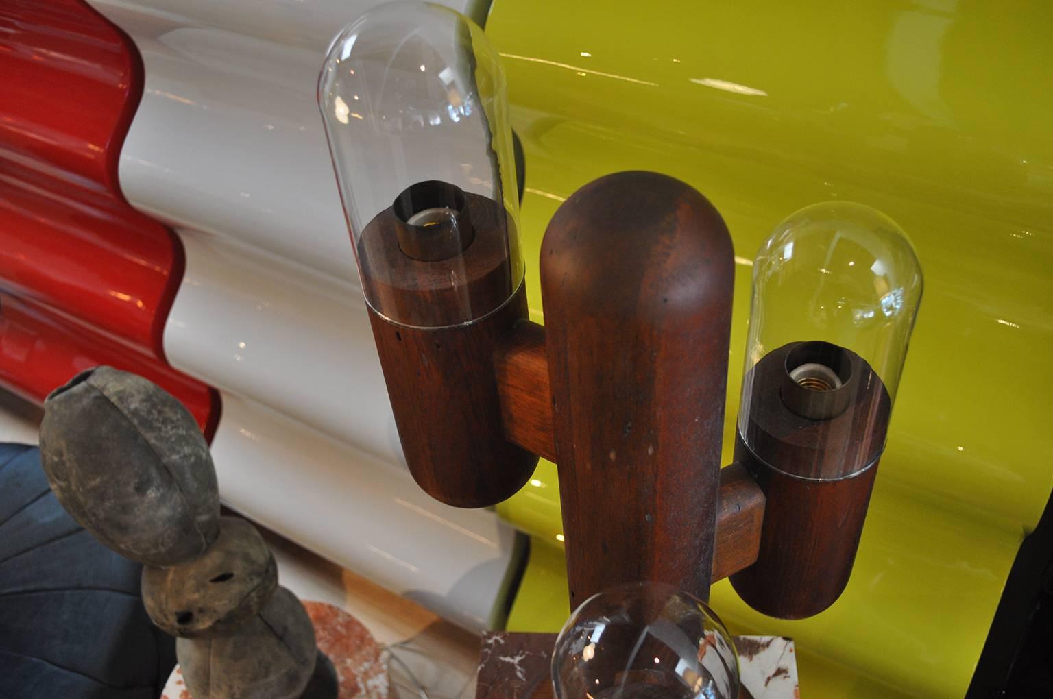 Wood Table Cactus Lamp 1