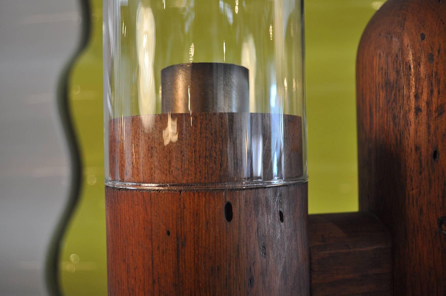 Late 20th Century Wood Table Cactus Lamp