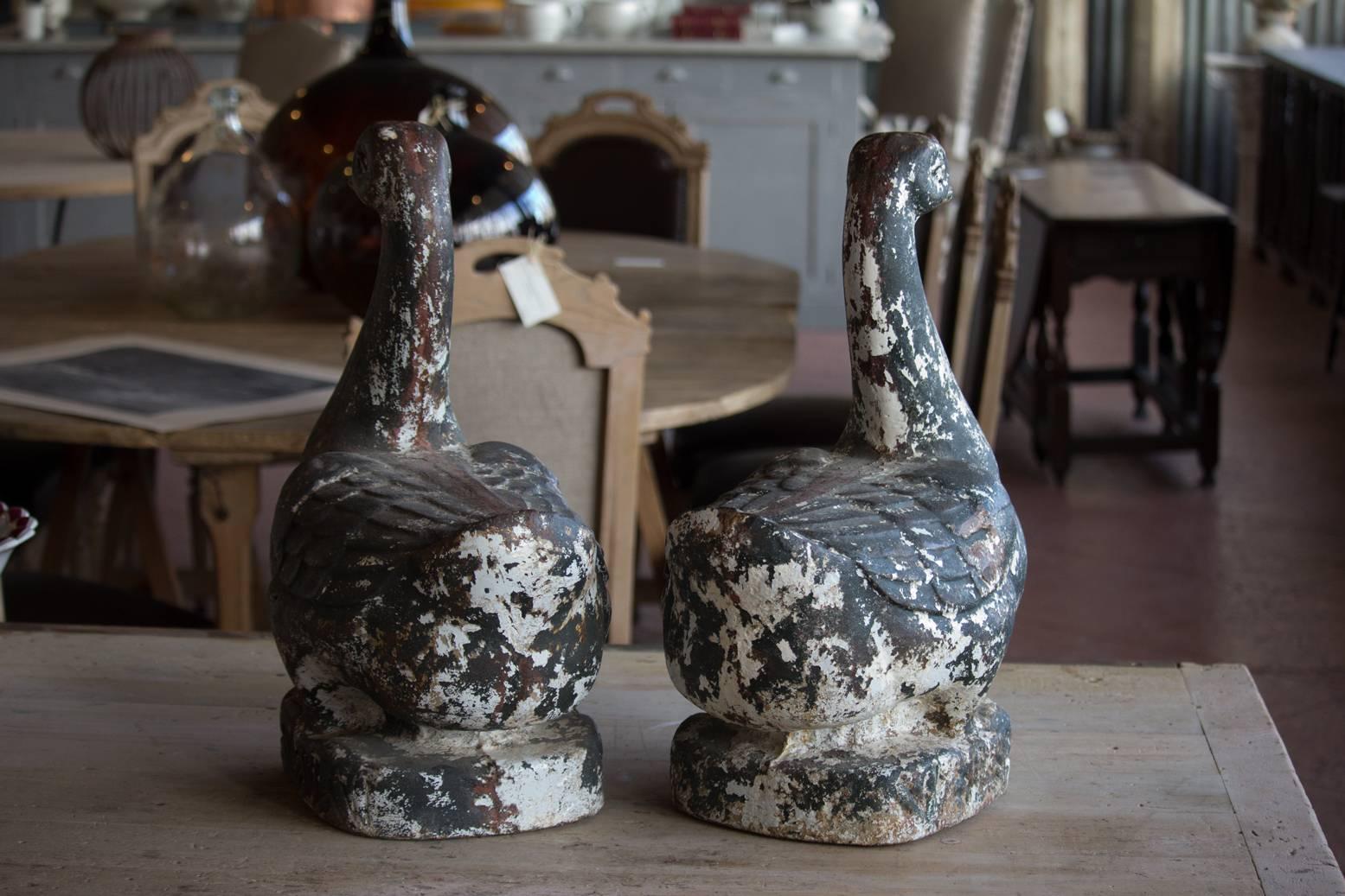 Pair of Vintage Cast Iron English Ducks 5