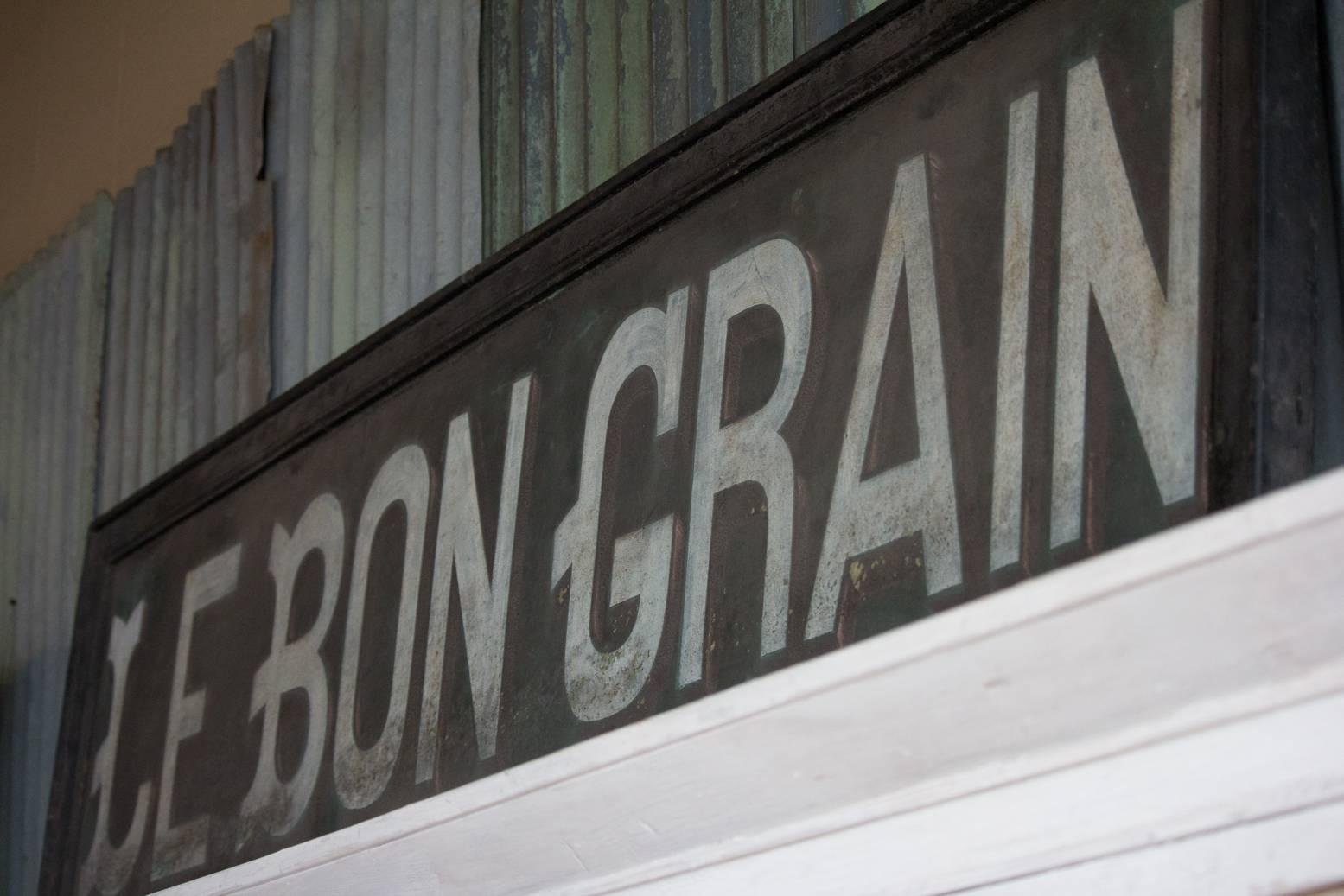 Industrial Vintage Belgian Le Bon Grain Sign