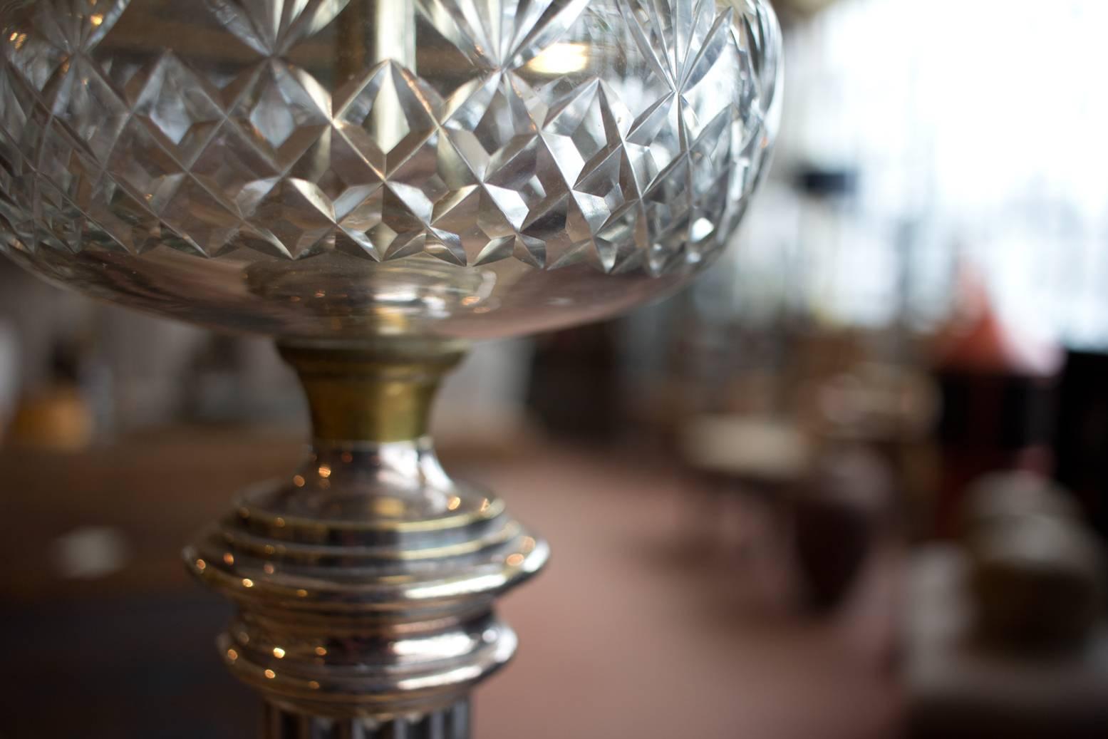 19th Century English Victorian Banquet Lamp