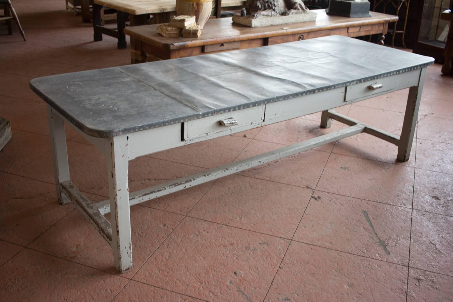 Antique English Zinc Table 4