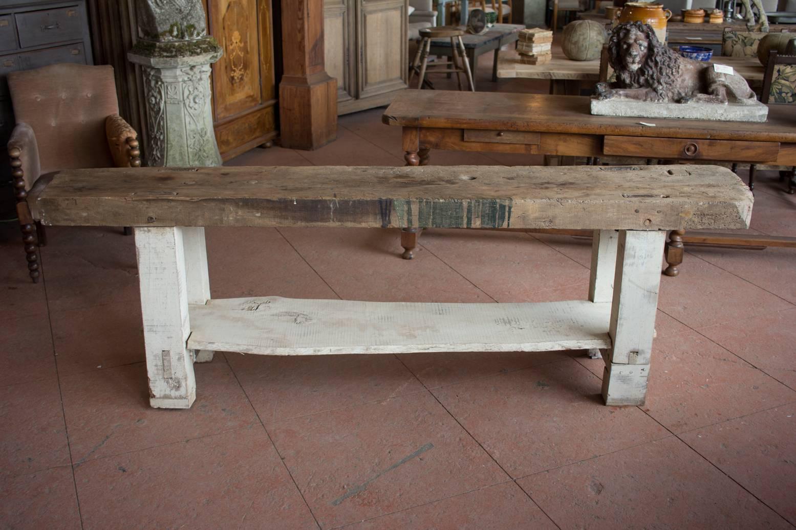 Industrial Antique French Workbench